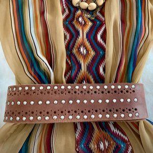 Global Hippy Chic Adjustable Leather Belt